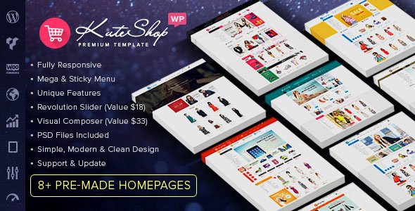 KuteShop 多用途WooCommerce购物商城 WordPress主题 v1.4.1